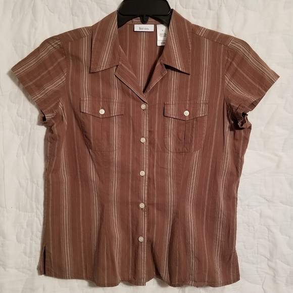 2/$10 Beautiful, Brown Summertime Blouse! - Picture 2 of 6